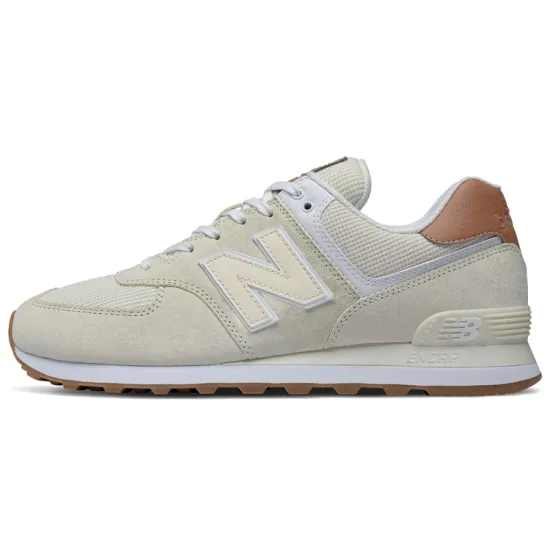New Balance 574 Ecru Tint White Mahogany