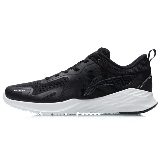 LiNing Cushioned Anti-Slip Wear-Resistant Breathable Lightweight Low-Top Running Shoes Unisex Black