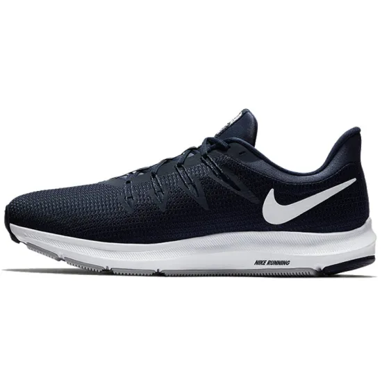 Nike Running Shoes Men Low-top Dark Blue/White
