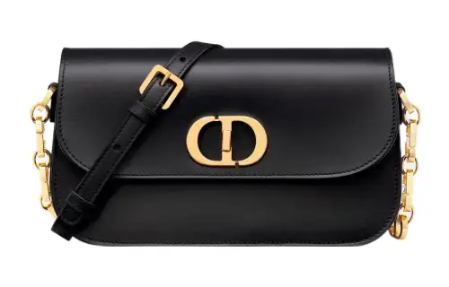 DIOR 30 Montaigne Smooth Cow Leather Shoulder Bag, Crossbody Bag Small Women's Black