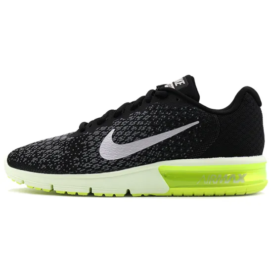 Nike Air Max Sequent Running Shoes Unisex Low-top Black/Green