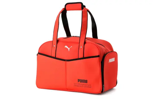 PUMA Synthetic Leather Boston Bag, Shoulder Bag, Crossbody Bag, Handbag, Travel Bag, Gym Bag Regular Unisex Red