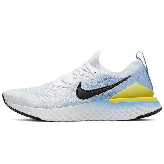Nike Epic React Flyknit 2 Running Shoes Women's Low-top Blue/Yellow