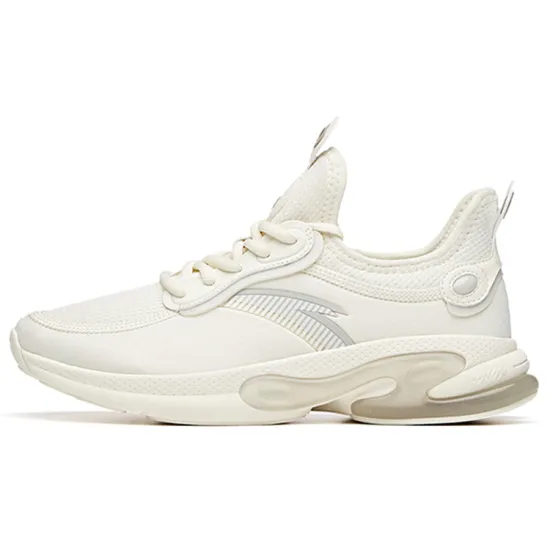 ANTA Running Shoes Women's Low-Top Light Beige White