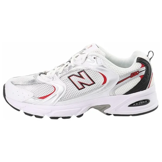 New Balance 530v2 White Silver Red