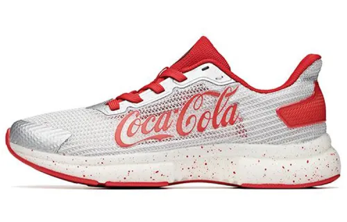 Anta Cushioning Slip Resistant Low top Running Shoes Women's White Red