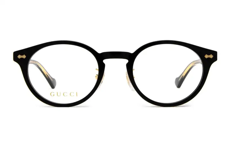 GUCCI Square Eyeglass Frames Men's Black