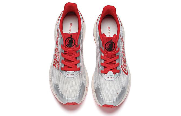 Anta Cushioning Slip Resistant Low top Running Shoes Women’s White Red