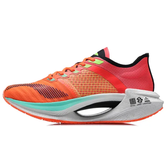 LINING Jueying Essential Running Shoes Men Low Top Fluorescent Glaze Orange