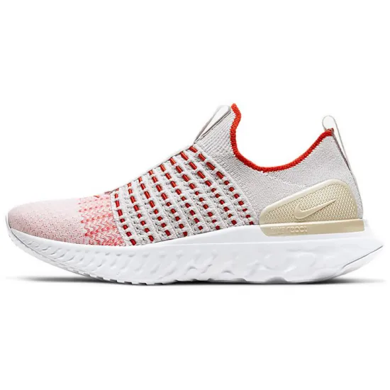 Nike React Phantom Run Flyknit 2 Vast Grey Fire Pink Team Orange Women's
