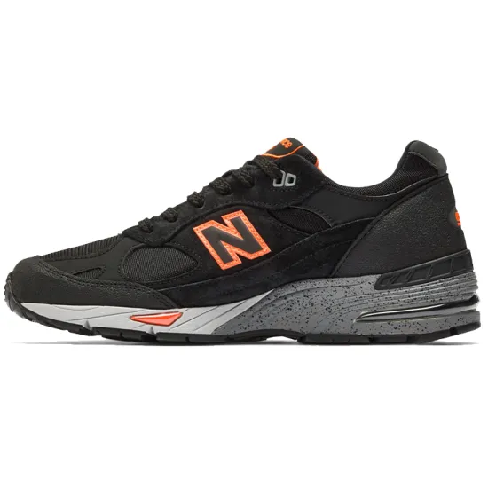 New Balance NB 991 Running Shoes Men Low-top Black/orange/gray