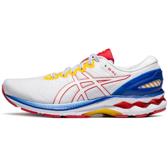 Asics Gel-Kayano 27 Running Shoes Men Low-top White/Blue/Red