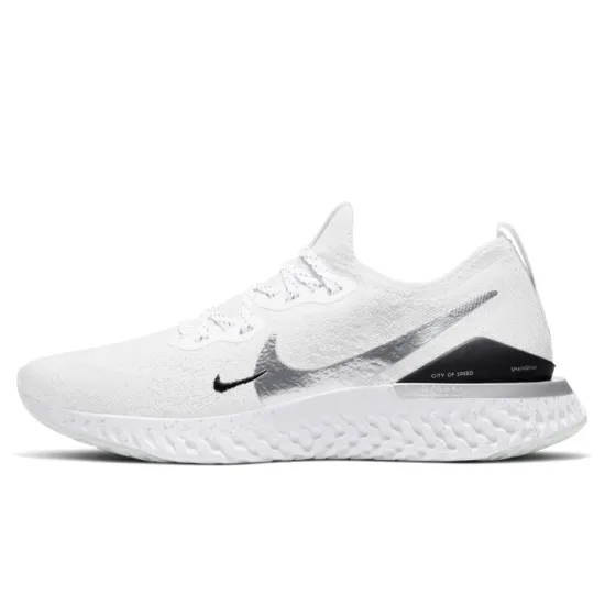 Nike Epic React Flyknit 2 'White Metallic Silver' Women's