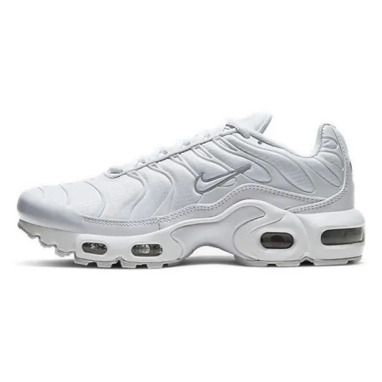 Nike Air Max Plus White Metallic Silver GS
