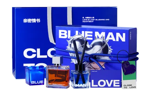 Men's perfumed gift box, perfume, set, wooden aromatherapy, candle, diffuser, pendant, woody notes