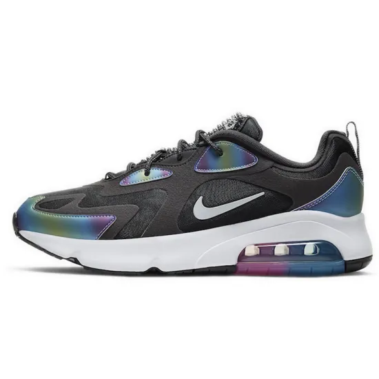 Nike Air Max 200 Running Shoes Men Low-top Black, Blue, Violet