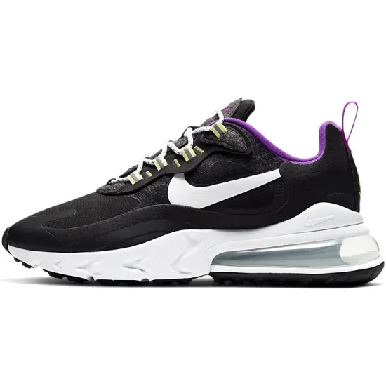 Nike Air Max 270 React SE Black White Vivid Purple Women's