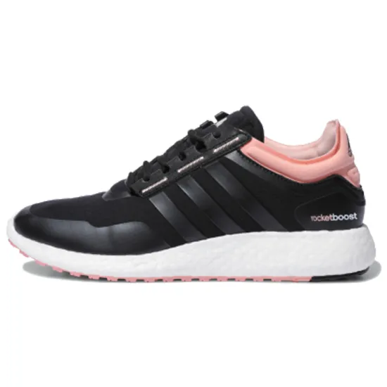 Adidas Rocket Boost Running Shoes Women's Low-top Black/Pink/White