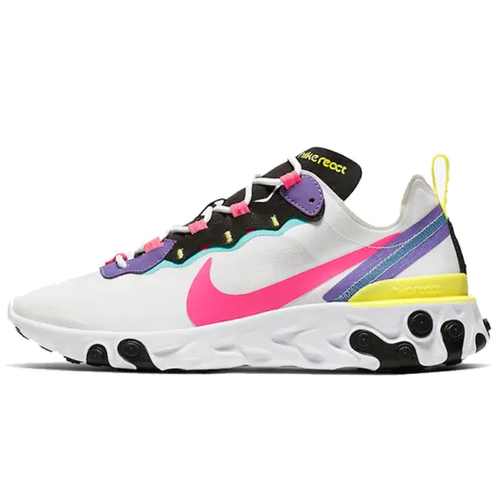 Nike React Element 55 White Psychic Purple Hyper Pink