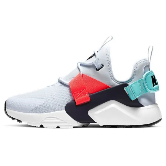 Nike Huarache City Running Shoes Women's Low-top Football Gray / Light Green / Lightning Crimson / Iron Frame Black