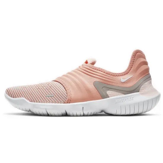 Nike Free RN Flyknit 3.0 Running Shoes Women's Low-top Gray/Pink