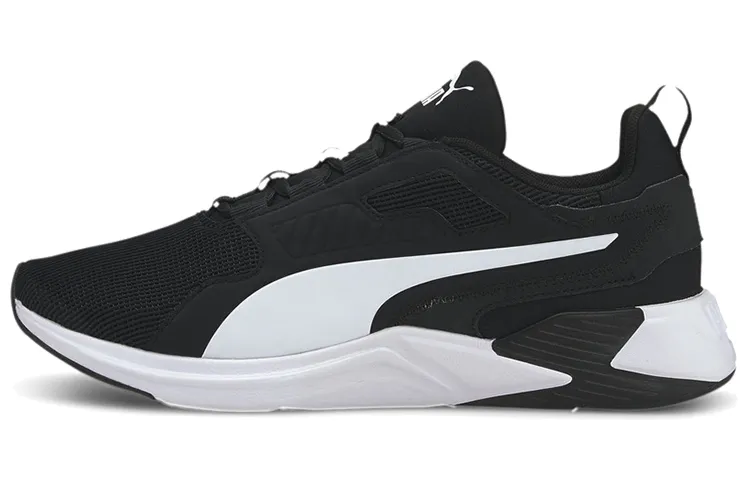 PUMA Disperse XT Fabric Cushioning Abrasion Resistant Low top Running Shoes Men's Black White