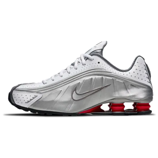 Nike Shox R4 Metallic Silver Comet Red 2018