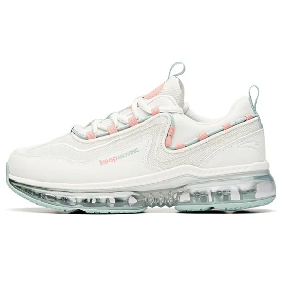 ANTA Running Shoes Women's Low-Top Ivory White/Green