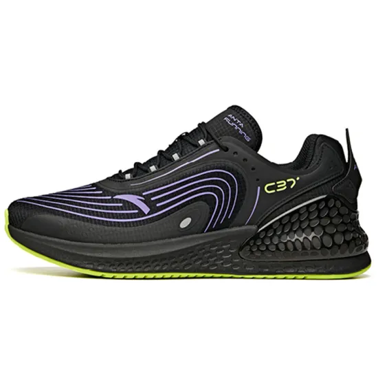 ANTA C37+ Running Shoes Men Low-Top Black Purple