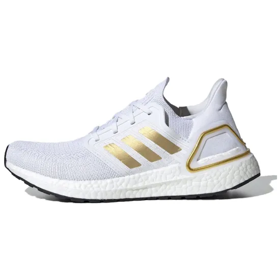 Adidas Ultra Boost 20 Cloud White Gold Metallic Women's