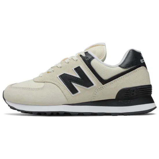 New Balance NB 574 Cushioning Low Top Running Shoes Women's Beige Black
