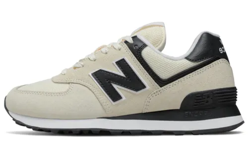 New Balance NB 574 Cushioning Low top Running Shoes Women's Beige Black