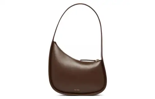 THE ROW Half Moon Calfskin Handbag, Shoulder Bag Women's Dark Brown