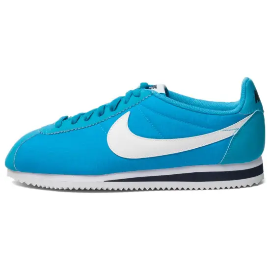 Nike Classic Cortez Nylon Running Shoes Men Low-top White/Royal Blue/Fern Green