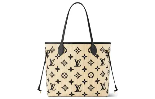 LOUIS VUITTON Neverfull Mm Black/Beige