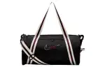 Nike Heritage Polyester Recycled Material Portable One Shoulder Crossbody Gym Bag Large Unisex Black & Red