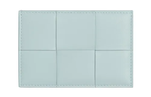 Bottega Veneta Sheepskin Card Holder Women's Washed Cyan