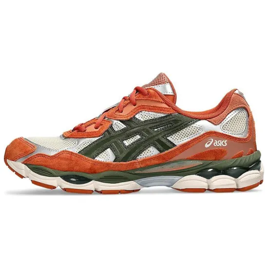 Asics Gel-NYC Oatmeal Forest Green Orange
