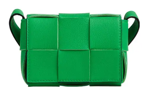 Bottega Veneta Candy Cassette Crossbody Bag Mini Intreccio Parakeet/Black