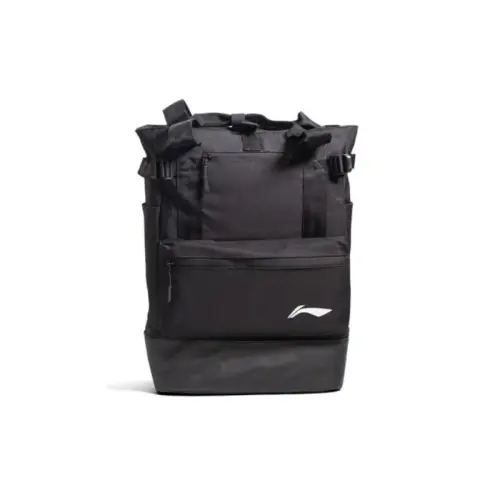 Li Ning Badminton Collection Fabric Sports Backpack Regular Unisex Black