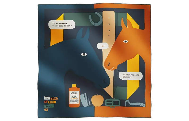 HERMES Scarves Women's Brown
