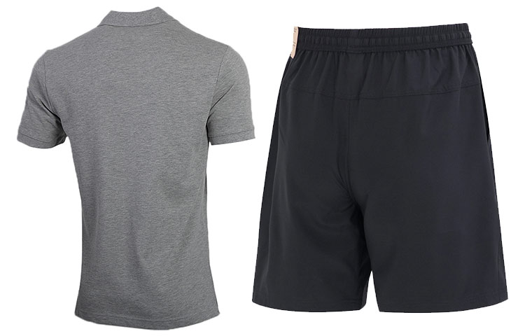 Nike Casual Sportswear Men’s Gray Top+Black Pants Polo Collar Moderate