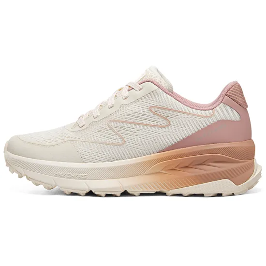 Skechers Switch Back Cushioning Anti-Slip And Wear-Resistant Low-Top Trail Running Running Shoes Women's White Pink