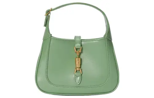 GUCCI Jackie 1961 Leather Crescent Shoulder Bag Shoulder Bag, Crossbody Bag Women's Light Green