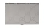GUCCI Palladium Tone Metal Card Holder Men's Silver