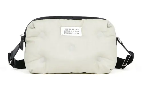 Maison Margiela Polyester Crossbody Bag, Shoulder Bag Men's Light Gray & Black