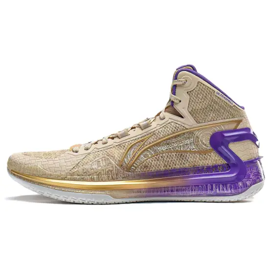 LINING Liren 4 Basketball Shoes Men Mid-Top Yellow/Brown