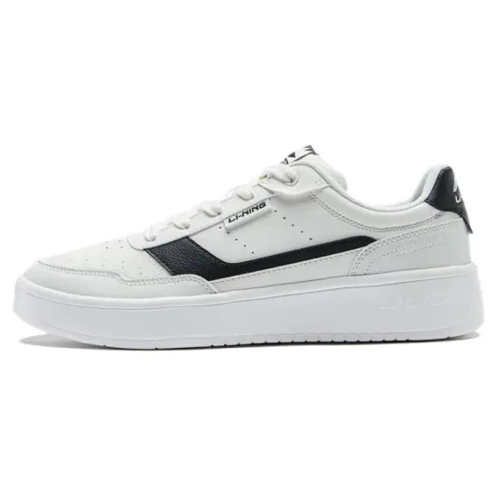 LINING Relaxing Skateboard Shoes Men Low-Top White Black