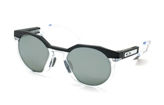 Oakley TR/Memory Plastic Irregular Shape Sunglasses Unisex Transparent/Black