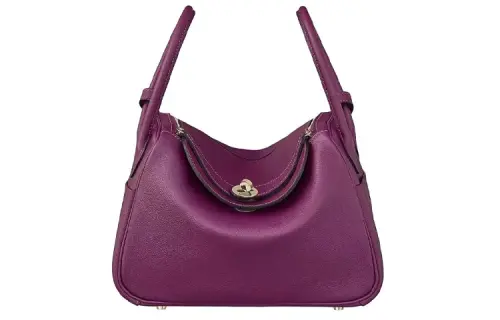HERMES Lindy Evercolor Calfskin Handbag 26 Women's P9 Anemone Sea Anemone Purple